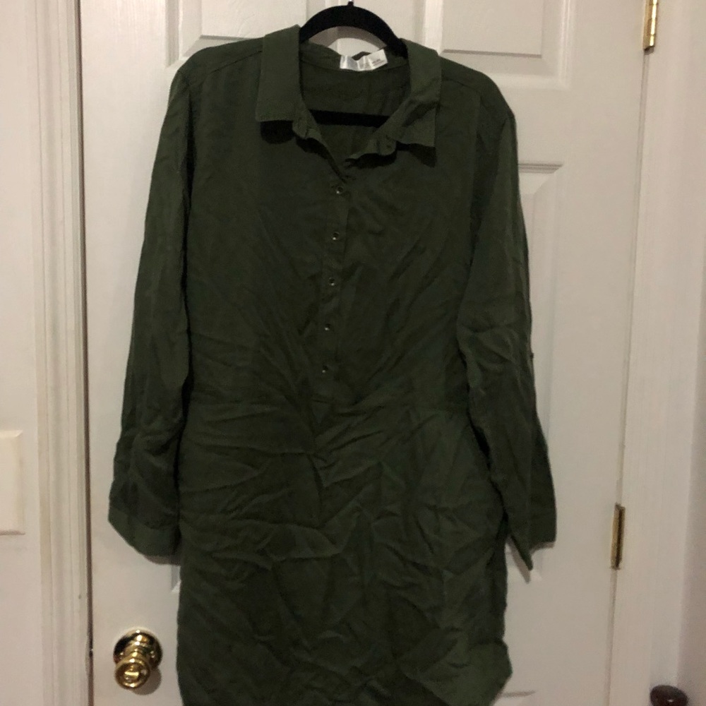 Army Green Tunic with Pockets
